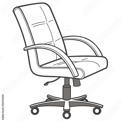 Modern office chair with padded seat and backrest desk chair swivel chair