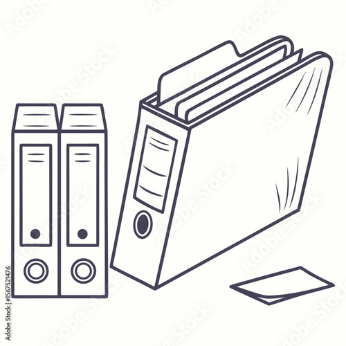 Office binders and document file folder