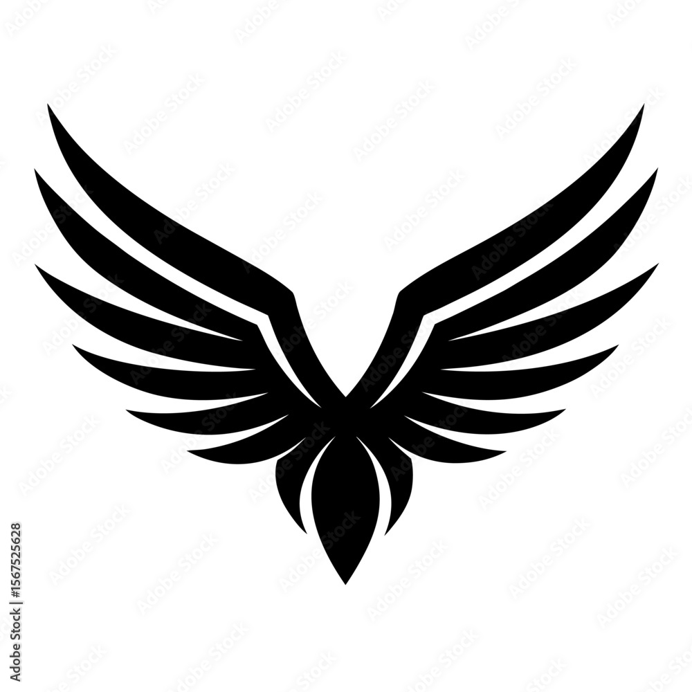 Fototapeta premium bird wings vector icon 