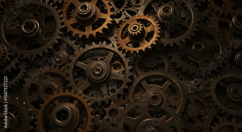Wallpaper Mural Detailed intricate gear mechanism Torontodigital.ca