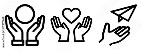 シンプルな手のジェスチャー3セット、Simple Hand Motions for Interaction – Set of Three