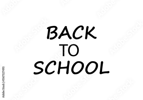 Título negro de vuelta al cole en fondo blanco