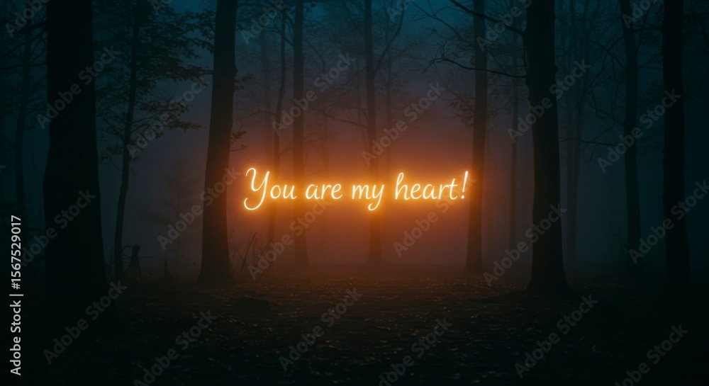 Fototapeta premium Love in misty woods