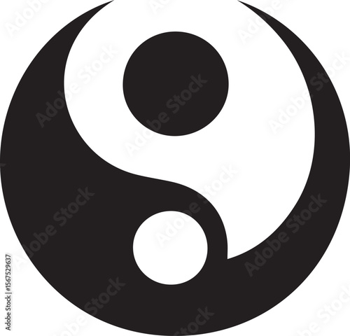 yin yang symbol on white