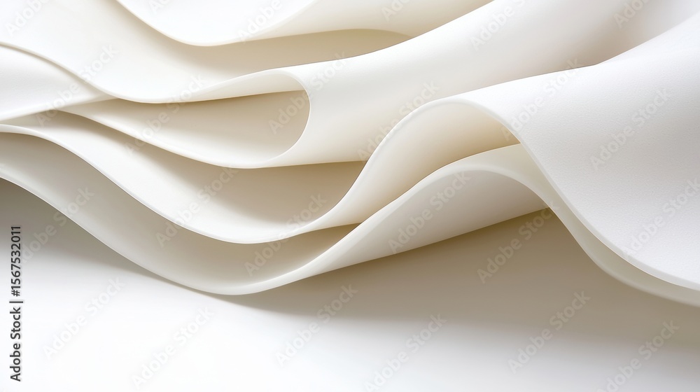 Obraz premium A white fabric with a wavy texture.