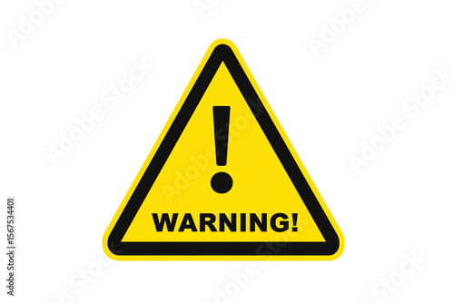 yellow warning sign with exclamation mark