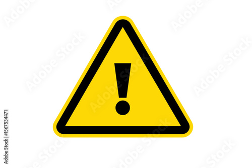 yellow warning sign with exclamation mark