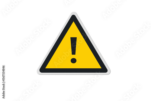 yellow warning sign with exclamation mark