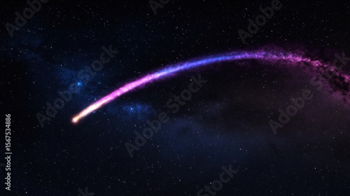 Wallpaper Mural A comet streaking across the night sky, leaving a trail of light and dust. Torontodigital.ca