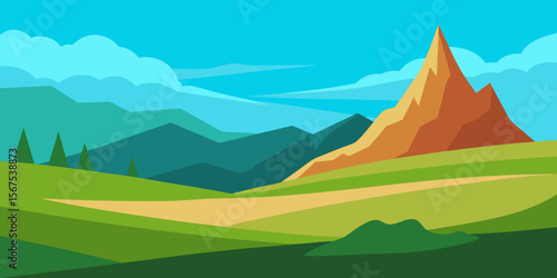 A Landscape Rendered In A Hyperrealistic Style Incredibly And Lifelike And Detailed