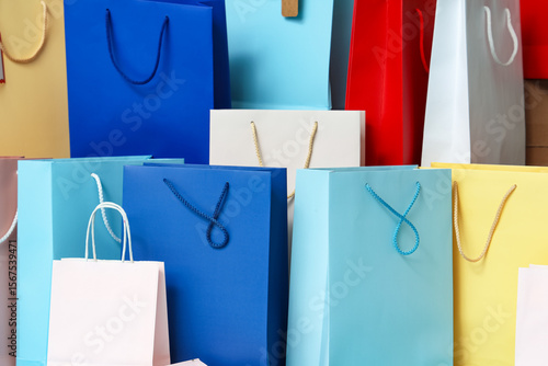 Texture of shopping bags as...