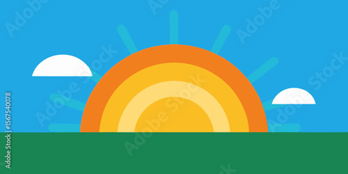 A Sun Dog Or Parhelion Phenomenon In The Sky With A Mock Sun Or A Phantom Sun