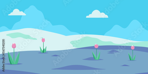 A Vast And Treeless Arctic Tundra In Summer Covered In Low Lying And Green Plants