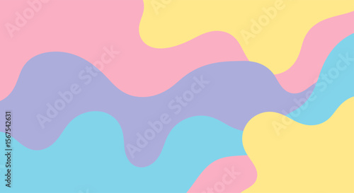 Sweet background featuring gentle pastel colors with flowing shapes