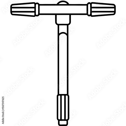 Vector illustration of an isolated electric hammer drill, a powerful tool with a black handle and metal chuck, ideal for heavy-duty work