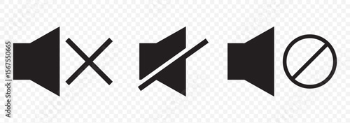 Sound off and sound on vector icons. Sound speaker icon in black outline. broadcasting. Speaker Set Icon. Sound Icon. volume icon vector illustration.