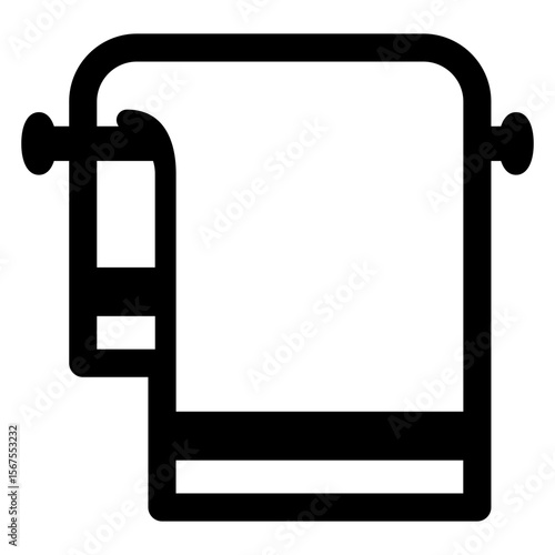 Icono toalla doblada en barra