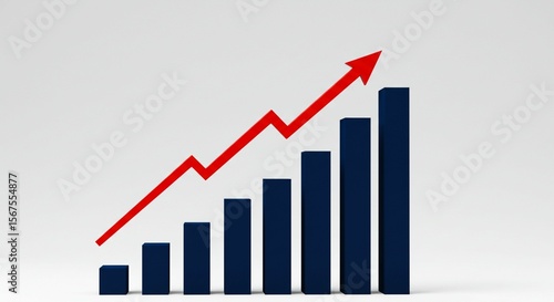 Business growth bar chart graphic
