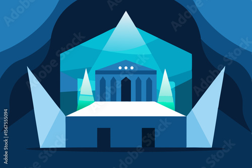 Opera House Inside Glacier Ice Rivers