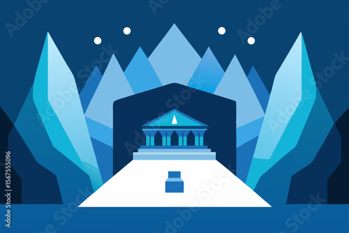 Opera House Inside Glacier Ice Rivers