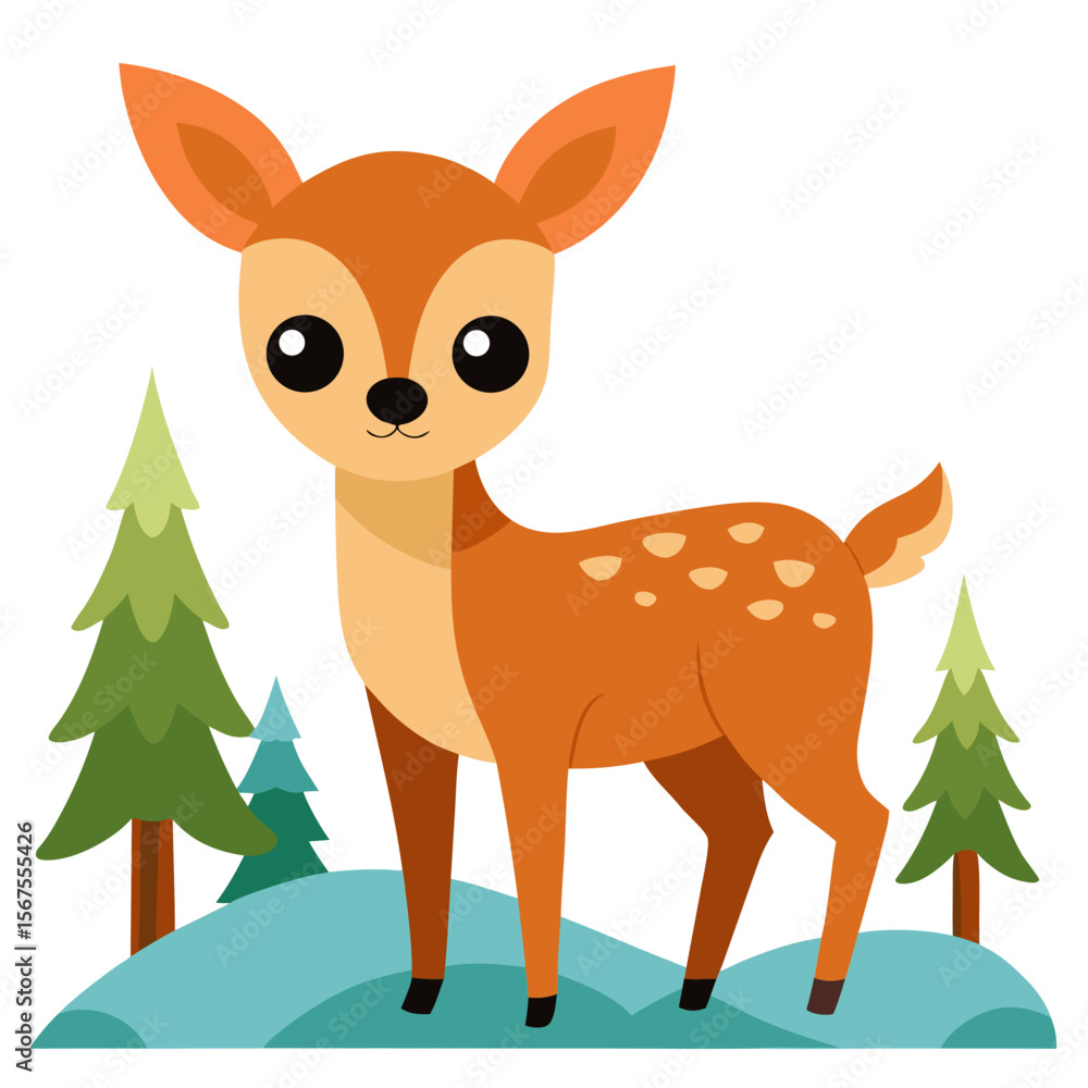 Obraz premium vector illustration of a deer