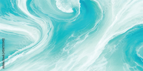 A soothing ocean-inspired watercolor painting in gentle blue and green shades. Abstract and flowing, ideal for relaxing visuals and branding.
