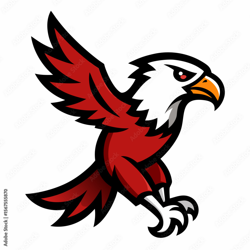 Obraz premium eagle with red ribbon