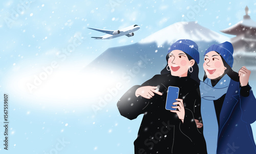 Winter Travel Background