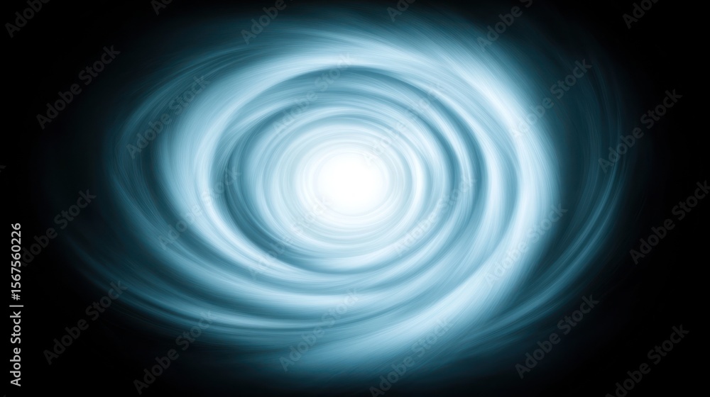 Abstract Blue Swirl: Dynamic Vortex of Light and Energy on Black Background Abstract Blue Swirl: Dynamic Vortex of Light and Energy on Black Background