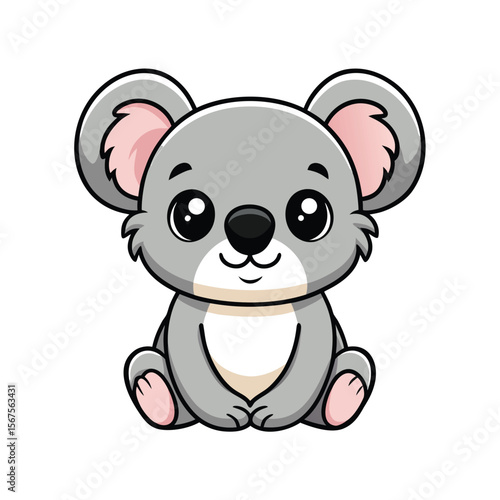 Adorable Baby Koala with Chubby Cheeks