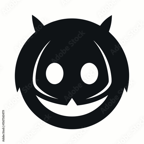 Discord Vector Icon – Minimal Flat Black Silhouette Style