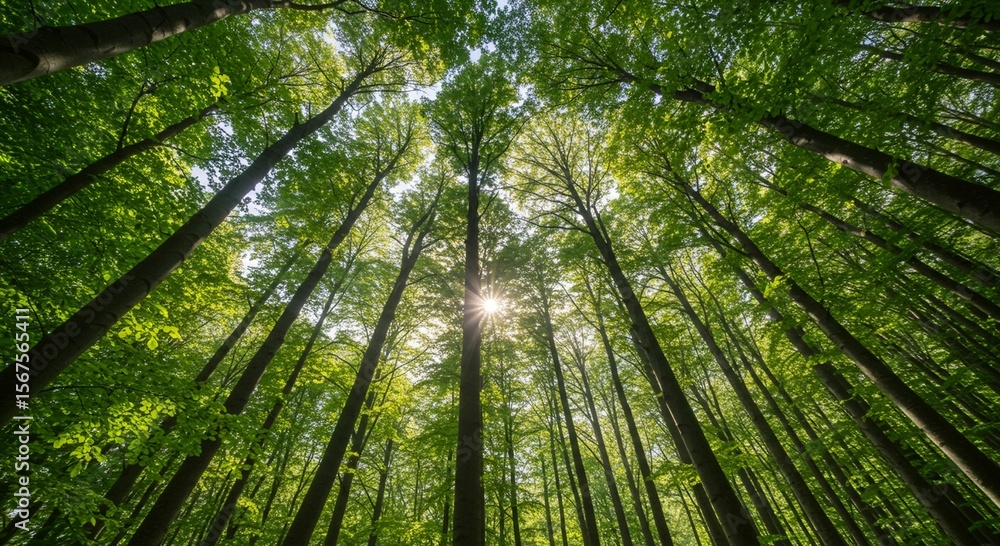 Forest canopy sunlight view Forest canopy sunlight view