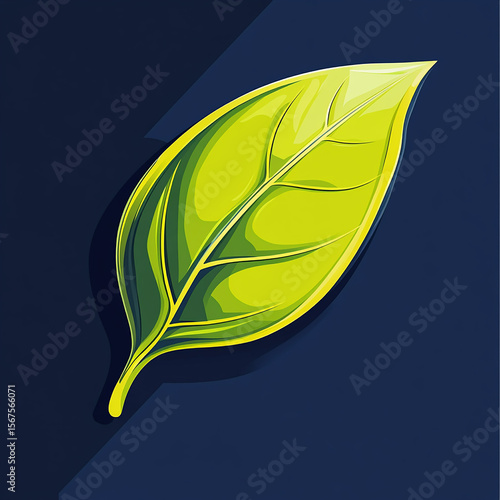 Green leaf vector illustration: a natural symbol of eco-friendly spring design