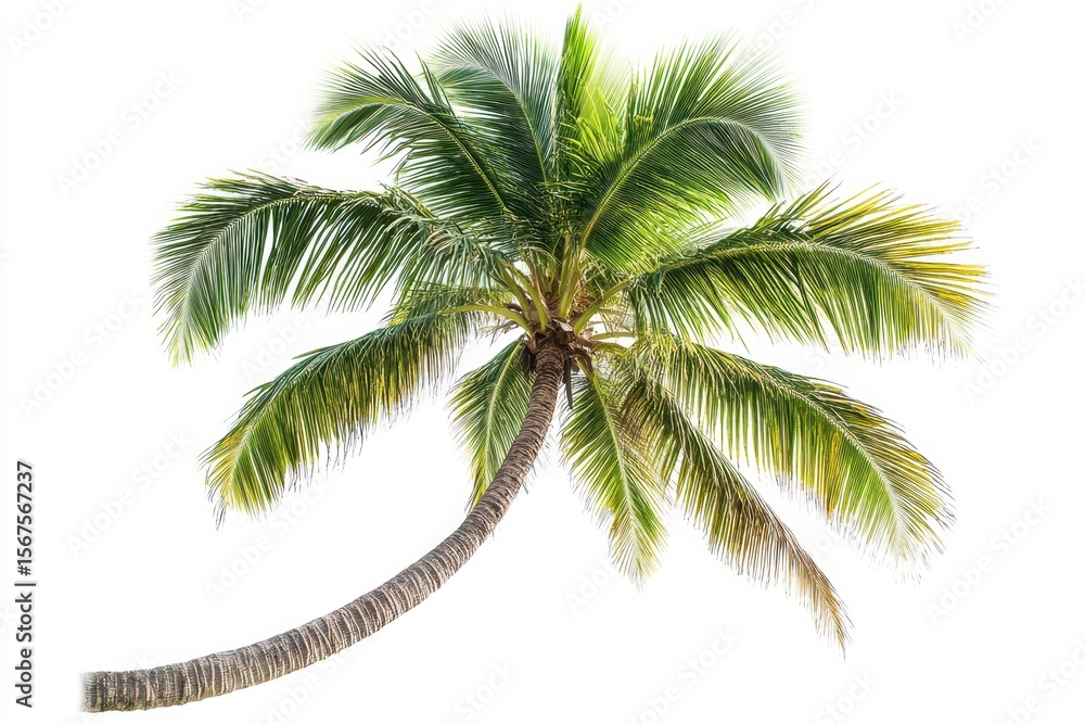 Obraz premium Coconut tree in botanical format isoleted on white background