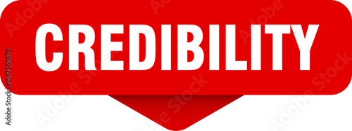 credibility sticker. credibility sign on transparent background