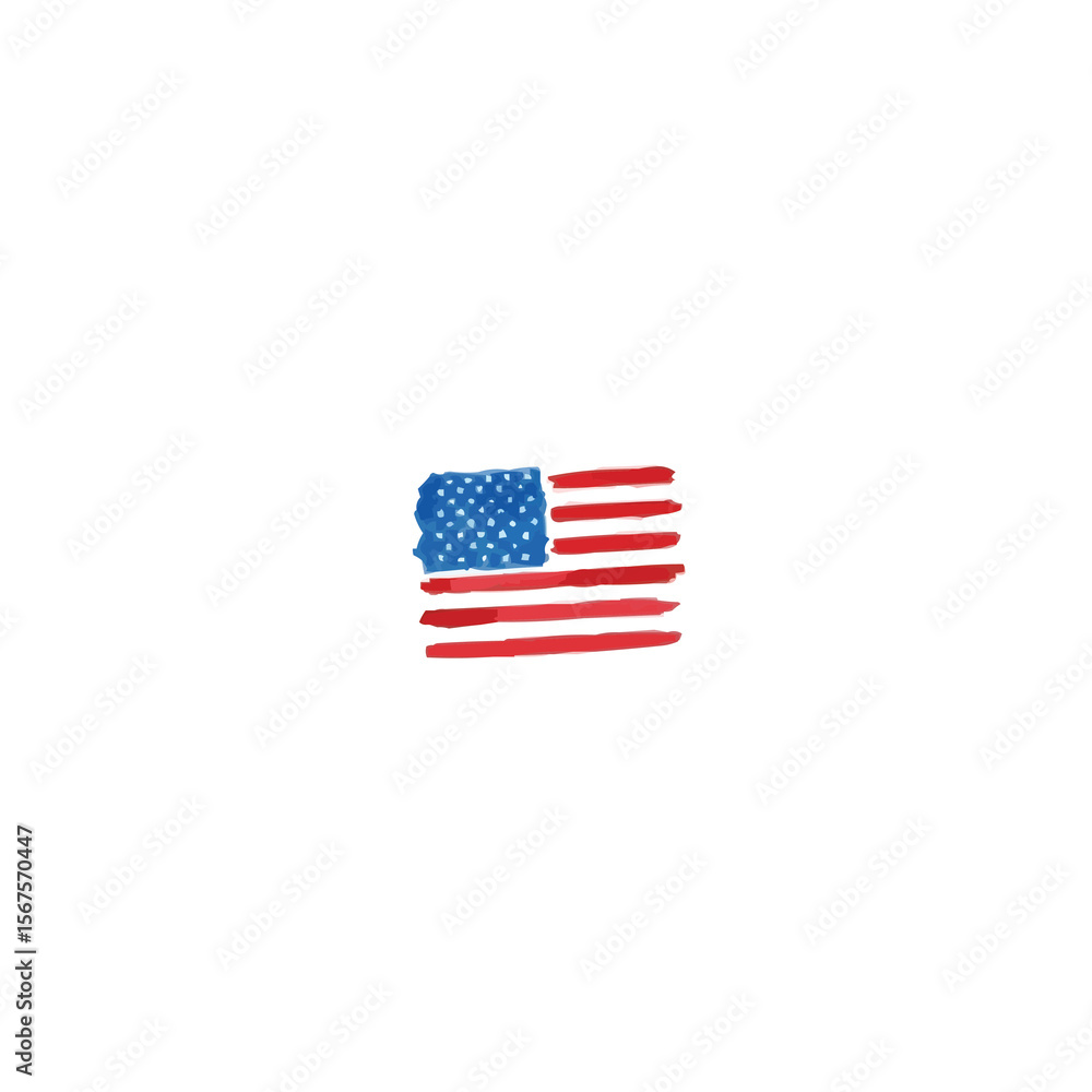 Obraz premium american flag icon