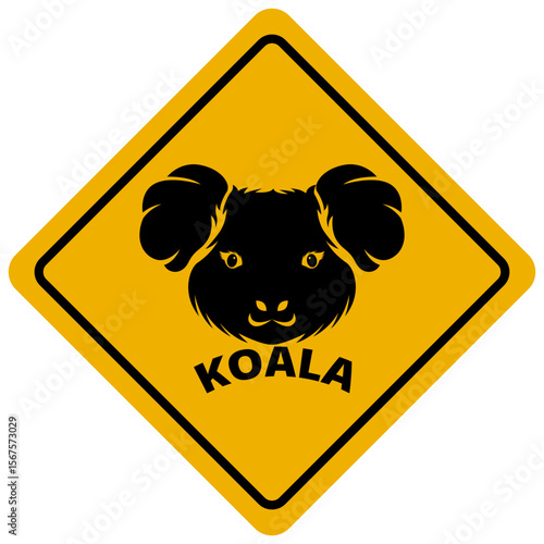 australia koala warning sign