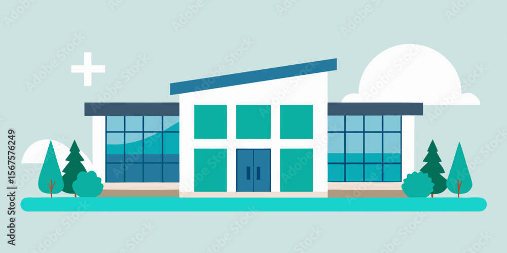 Fototapeta premium Modern Healthcare Facility Design & Architecture of a Health Center