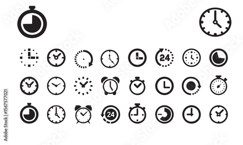 alarm and clock and watch icon