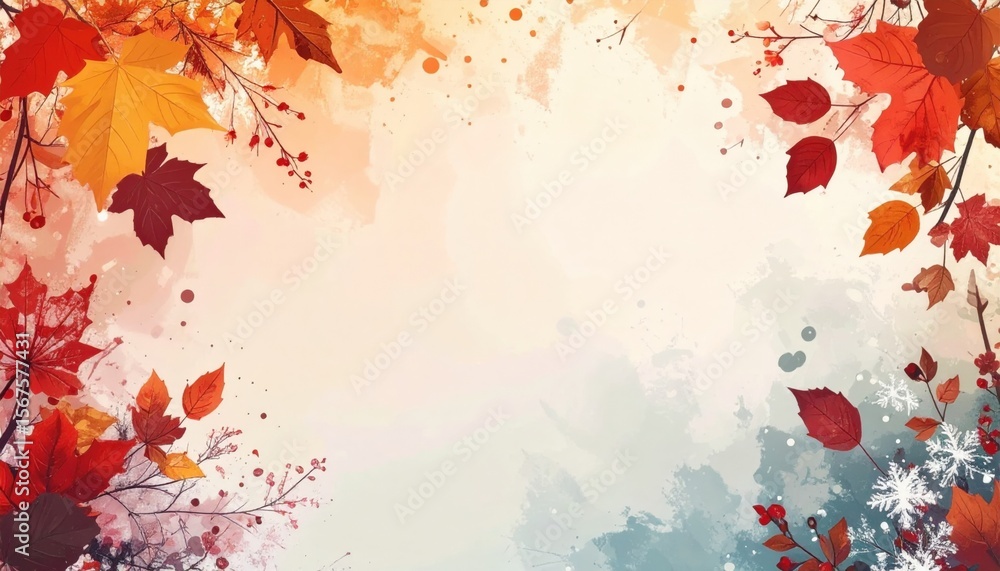 Autumn leaves falling nature scene digital artwork vibrant colors close-up view seasonal beauty Autumn leaves falling nature scene digital artwork vibrant colors close-up view seasonal beauty