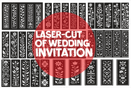 Elegant Laser-Cut Wedding Invitation Borders and Floral Patterns SVG Bundle | Cricut & Silhouette Compatible
