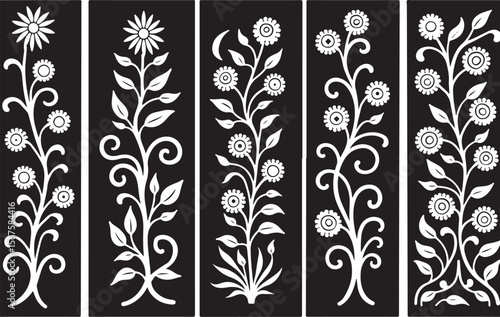 Elegant Laser-Cut Wedding Invitation Borders and Floral Patterns SVG Bundle | Cricut & Silhouette Compatible