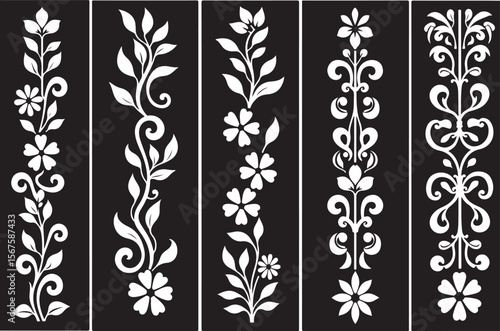 Elegant Laser-Cut Wedding Invitation Borders and Floral Patterns SVG Bundle | Cricut & Silhouette Compatible