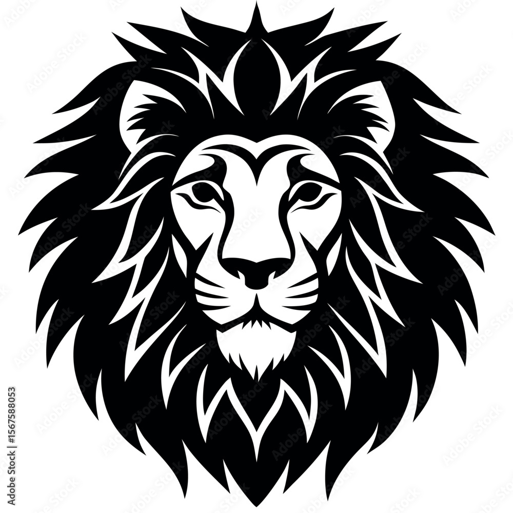 Lion head logo vector illustration. Lion head logo vector illustration.