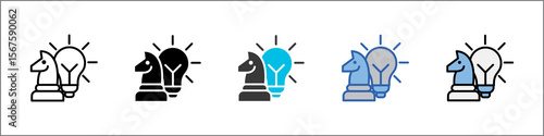 Strategy Icon Pack Multistyle Illustration