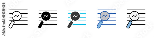 Analysis Icon Pack Multistyle Illustration
