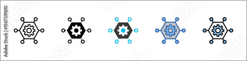 Networking Icon Pack Multistyle Illustration