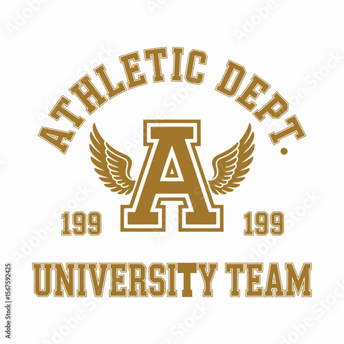 New York, Brooklyn t-shirt design. T-shirt print design in American college style. Athletic typography for tee shirt print in university and college style. Vector
