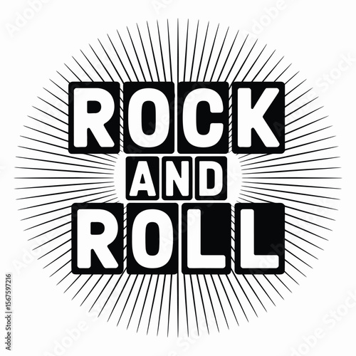 Rock and Roll festival poster. T-shirt graphics. Vector — Vector