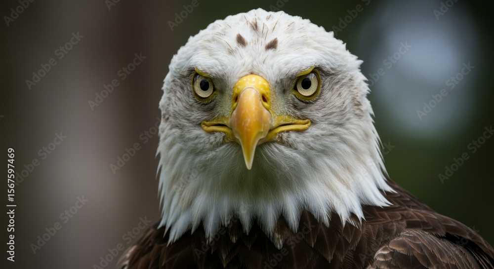Fototapeta premium Close-up of an eagle's head, intense gaze